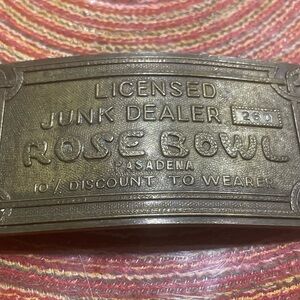 Vintage Rose Bowl Belt Buckle